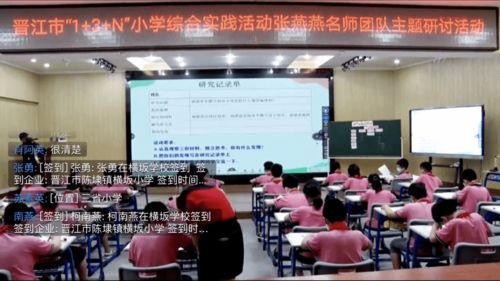 齐聚云端研综实 分享智慧共成长 2020年春晋江市小学综合实践活动 1 3 n 张燕燕名教师工作团队市级云研讨活动